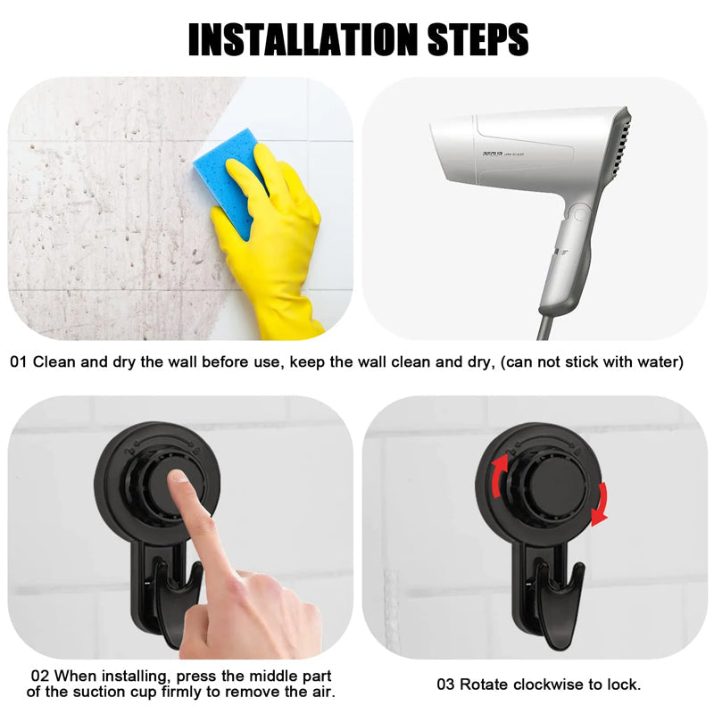 Suction cup hooks - Strong attachment without drilling