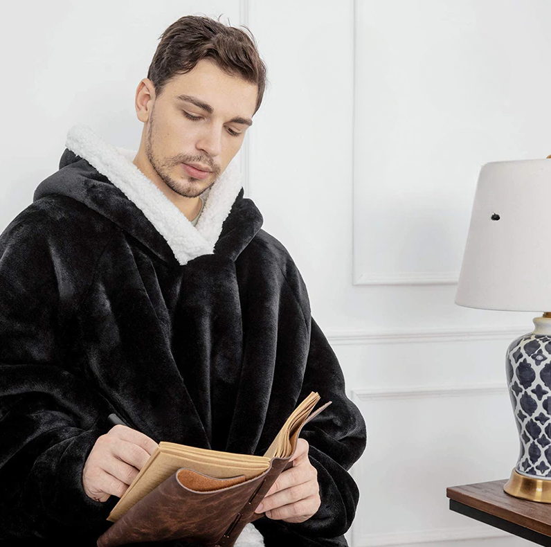 Óriási, rendkívül kényelmes plédpulóver a teljes kikapcsolódáshoz