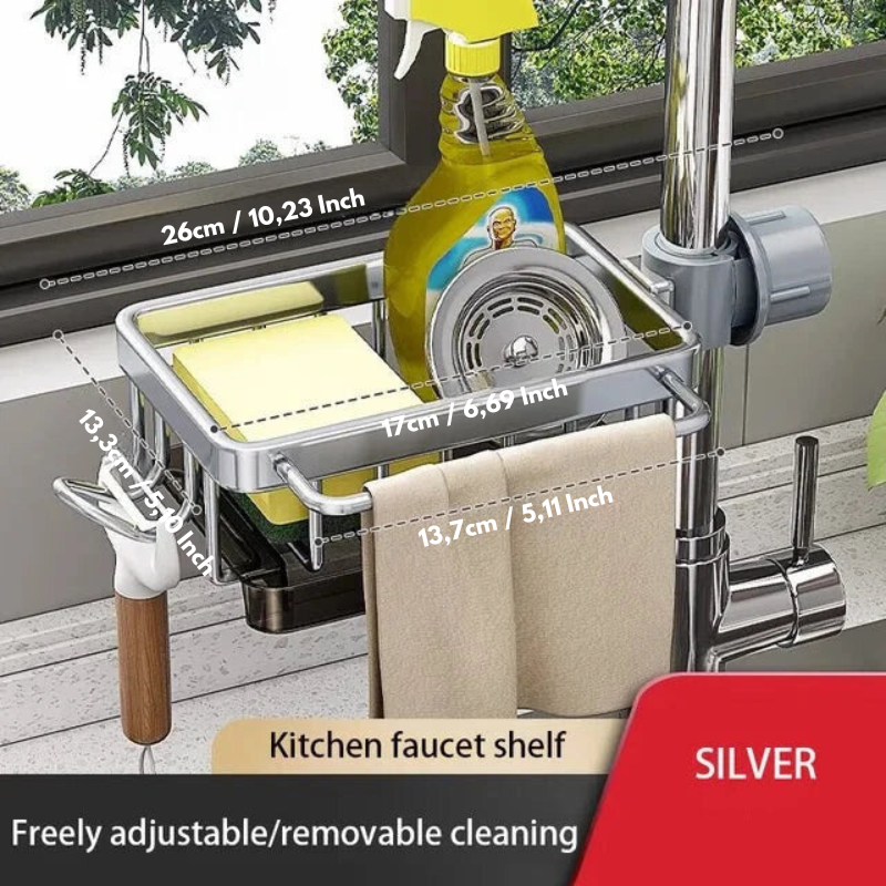 Aluminum sink organizer - Keep your space clean 